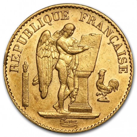 20 francs GOLD FRANCE GENIE OR