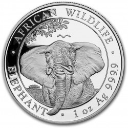 1 oz silver SOMALIA ELEPHANT 2021 Shillings 100