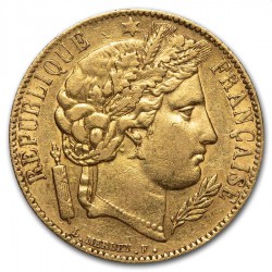 20 francs GOLD FRANCE CERES OR