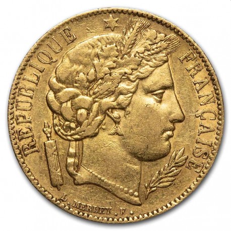 20 francs GOLD FRANCE CERES 