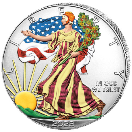 USA 1 oz silver U.S. Silver EAGLE 2023 $1 BU