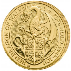 1 oz gold QUEEN'S BEAST 2017 RED DRAGON £100