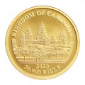 CAMBODIA 30 000 RIELS 1 oz GOLD Lost Tigers 2023 BU 30 000 Riels