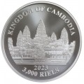 CAMBODIA 3000 RIELS 1 oz silver Lost Tigers 2022 