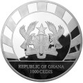 Ghana 1 kilo silver WOOLLY MAMMOTH 2019 BU 1000 CEDIS