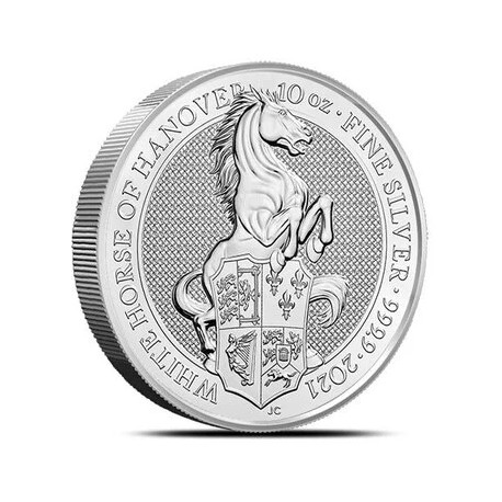 UK 10 oz silver Queen's Beast 2021 WHITE HORSE £10