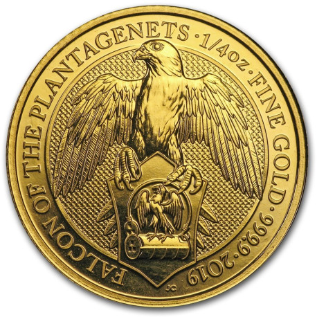 1/4 oz gold QUEEN'S BEAST 2019 The FALCON of the Plantagenets