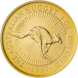 1 oz gold NUGGET 1997 $100 bu