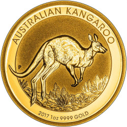 1 oz gold NUGGET 2017 KANGAROO $100 bu