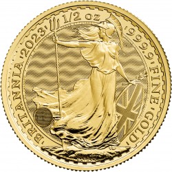 1/2 oz gold BRITANNIA 2022 £50 bu