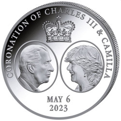 1 oz silver CORONATION 2023 CHARLES III & CAMILLA Box + Certificate