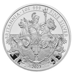 UK 1 oz silver 2023 £2 THE BRITANNIA CHARLES III PROOF Box + Coa