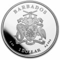 1 oz silver Caribbean Seahorse 2022 Barbados $1