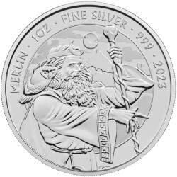 1 oz silver MYTHS & LEGENDS 2023 £1 BU MERLIN