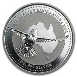 1 oz silver KOOKABURRA 2002 $1 bu