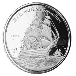 1 oz silver 2022 ST VINCENT & GRENADINES Eastern Caribbean EC8 WAR SHIP