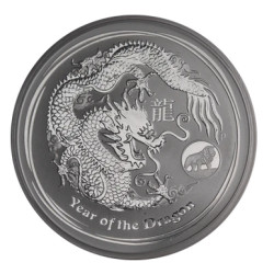 PM 1 oz silver DRAGON 2012 $1 Privy Lion bu