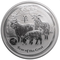 PM 1 oz silver GOAT 2015 $1 bu