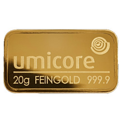 GOLD BAR 20 gr UMICORE FEINGOLD 999.9
