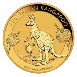1/4 oz gold NUGGET 2020 $25 Kangaroo Bu