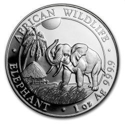 1 oz silver SOMALIA ELEPHANT 2017 Shillings 100