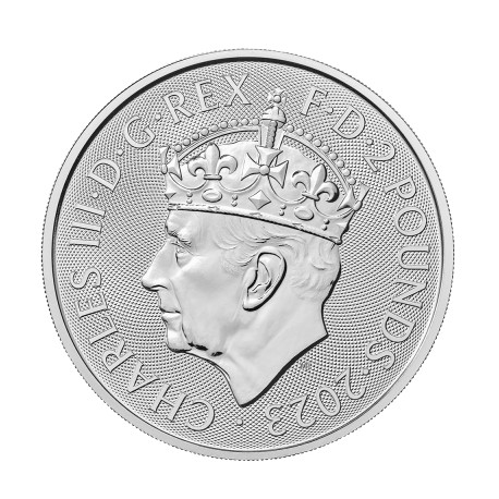 UK 1 oz silver BRITANNIA 2023 £2 BU CORONATION King Charles 