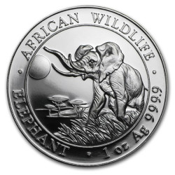 1 oz silver SOMALIA ELEPHANT 2016 Shillings 100