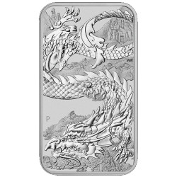 Perth Mint 1 oz silver RECTANGLE DRAGON $1 BAR 2023