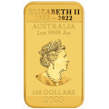 Perth Mint 1 oz RECTANGLE DRAGON $100 BAR 2022 GOLD
