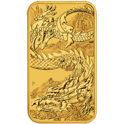 Perth Mint 1 oz RECTANGLE DRAGON $100 BAR 2023 GOLD