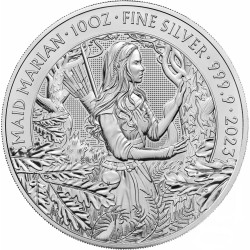 UK 10 oz silver MAID MARIAN 2023 £10 BU Myths & Legends
