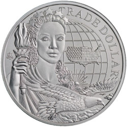 1 oz silver MODERN U.S. TRADE DOLLAR DRAGON St HELENA 2023 £1 BU