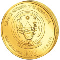 Rwanda 1 oz platinum MOUNTAIN GORILLA 2023 bu Amafranga 100 