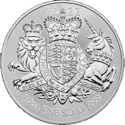 U.K. 10 oz silver The ROYAL ARMS 2022 £10 bu