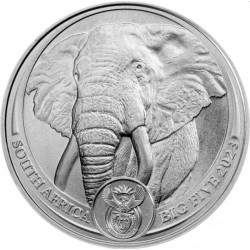 South Africa 1 oz platinum BIG FIVE 2023 ELEPHANT 20 Rand BU