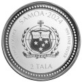 1 oz silver Samoa DRAGON 2024 bu 2 Tala 