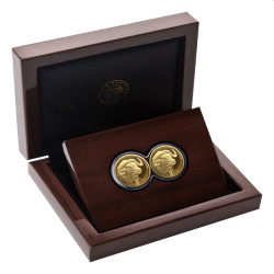 1/4 oz GOLD BIG FIVE 2023 BUFFALO PROOF Double 2 coin set in box + coa