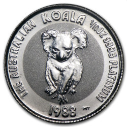 PM 1/10 oz platinum KOALA 1988 bu $10