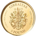 GIBRALTAR 1/10 oz GOLD LADY JUSTICE 2022 £5