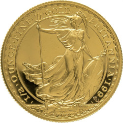 U.K. 1/2 oz gold BRITANNIA 1992 BU £50