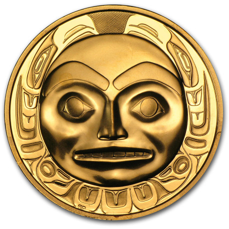 CANADA 1/2 oz gold Raven Haida Mask 1997 Proof $200