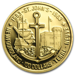 CANADA 1/2 oz gold St. John's Newfoundland 1983 $100