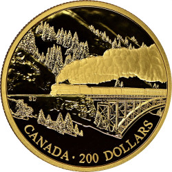 CANADA 1/2 oz gold TRANSCONTINENTAL LANDSCAPE 1996 $200 PROOF