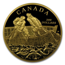 CANADA 1/2 oz gold FISHING TRADE 2007 $200 PROOF