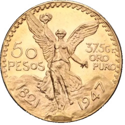 MEXICO 50 PESOS GOLD 1821 - 1947 