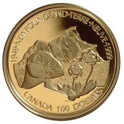 CANADA 1/4 oz gold NEWFOUNDLAND 1999 $100 proof