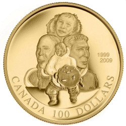 CANADA 1/4 oz gold 10th Anniversary of NUNAVIT 2009 $100 proof
