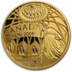 CANADA 1/4 oz gold The Library of Parliament 2001 $100 proof