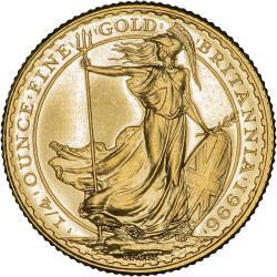 UK 1/4 oz gold BRITANNIA 1996 £25 bu