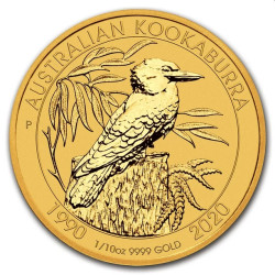 PM 1/10 oz gold KOOKABURRA 2020 $15 Anniversary